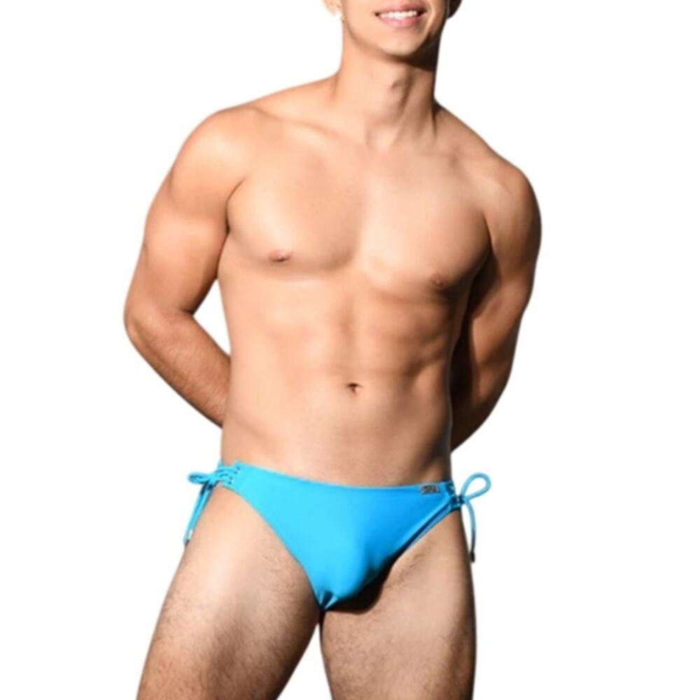 Andrew Christian Side Lace Bikini Turquoise Medium - Picture 3 of 15